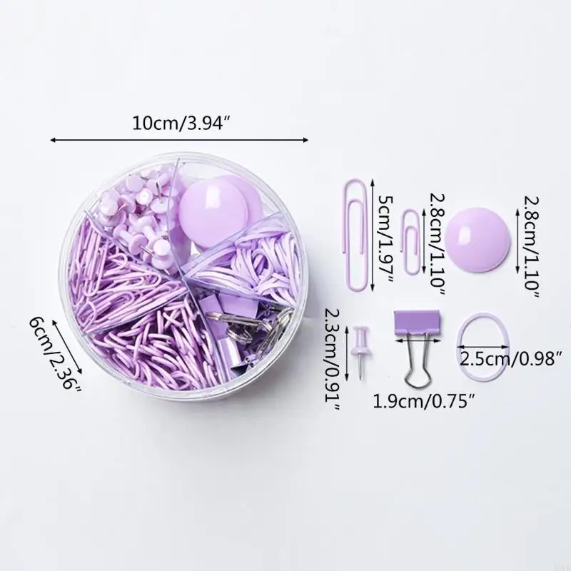 Y5LB 273 قطعة مشابك ورقية تتوافق مع دبابيس الضغط والأربطة المطاطية، مستلزمات مكتبية ملزمة للطلاب والمعلمين والمدرسة #6