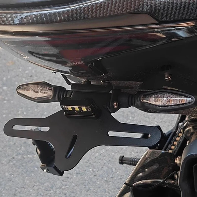 دراجة نارية لوحة ترخيص حامل قوس مرتب الحاجز مزيل الذيل مصباح إشارة لوحة ل CFMOTO 800NK NK800 2023 2024-T45C