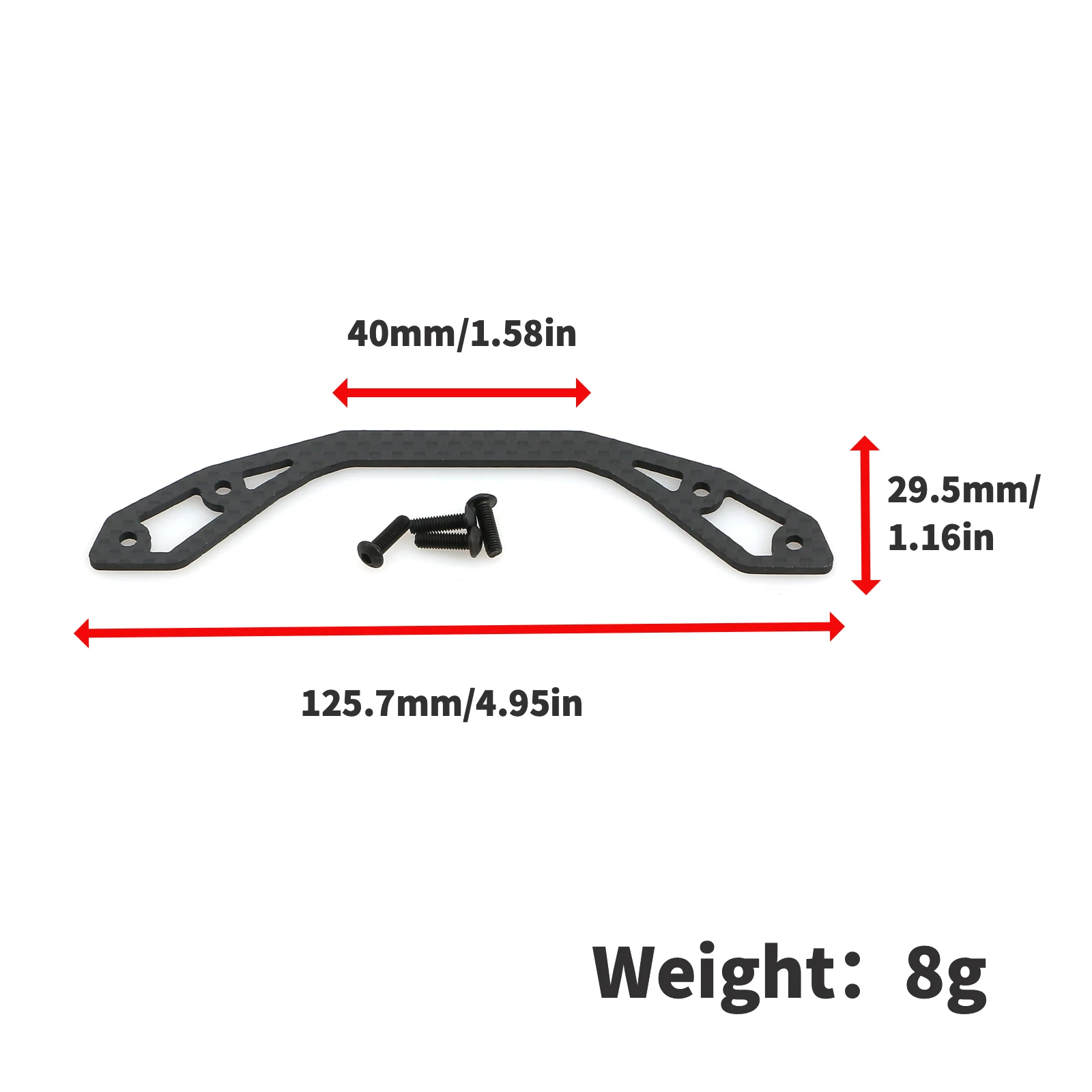 Carbon Fiber Bumper Support Plate for Tamiya XV01 XV-01 1/10 RC Car Upgrade Parts Accessories