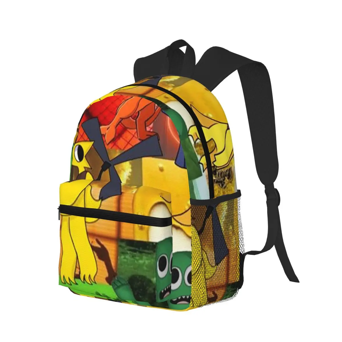 Rainbow Friends Student Backpack School Bag Hiking Travel Daypack for Boys Girls Bookbag Shoulder Bags