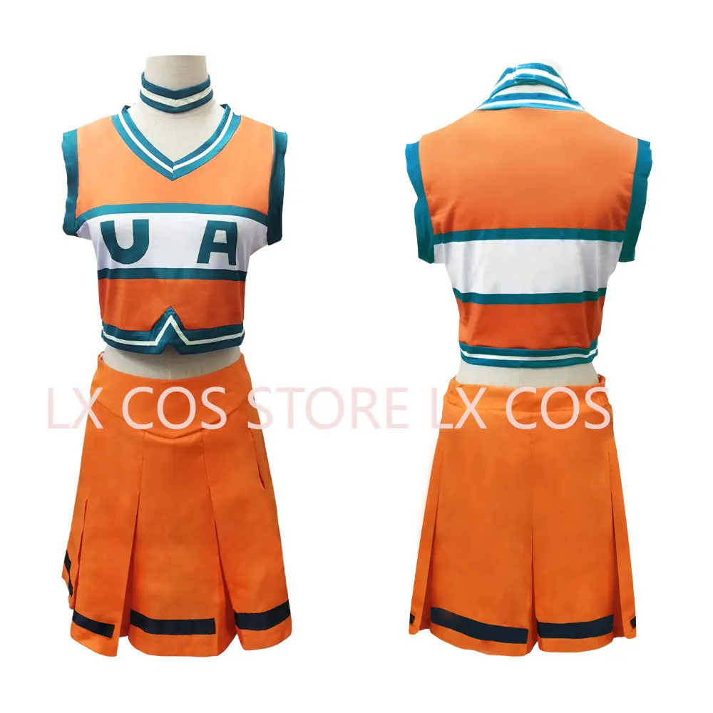 Anime  Cheerleaders Uniform Ochako Tsuyu bnha Cheer Uniform Cosplay Costume Girls Dress