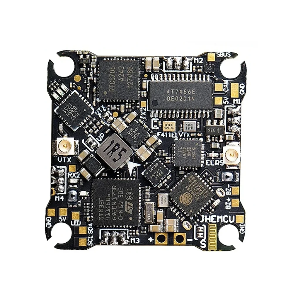 JHEMCU F411 ELVTX Flight Controller BLHELIS 12A 4in1 ESC 5.8G 400mW VTX ELRS 2.4G RX AIO 25.5X25.5mm 1-2S for RC FPV Drone Parts