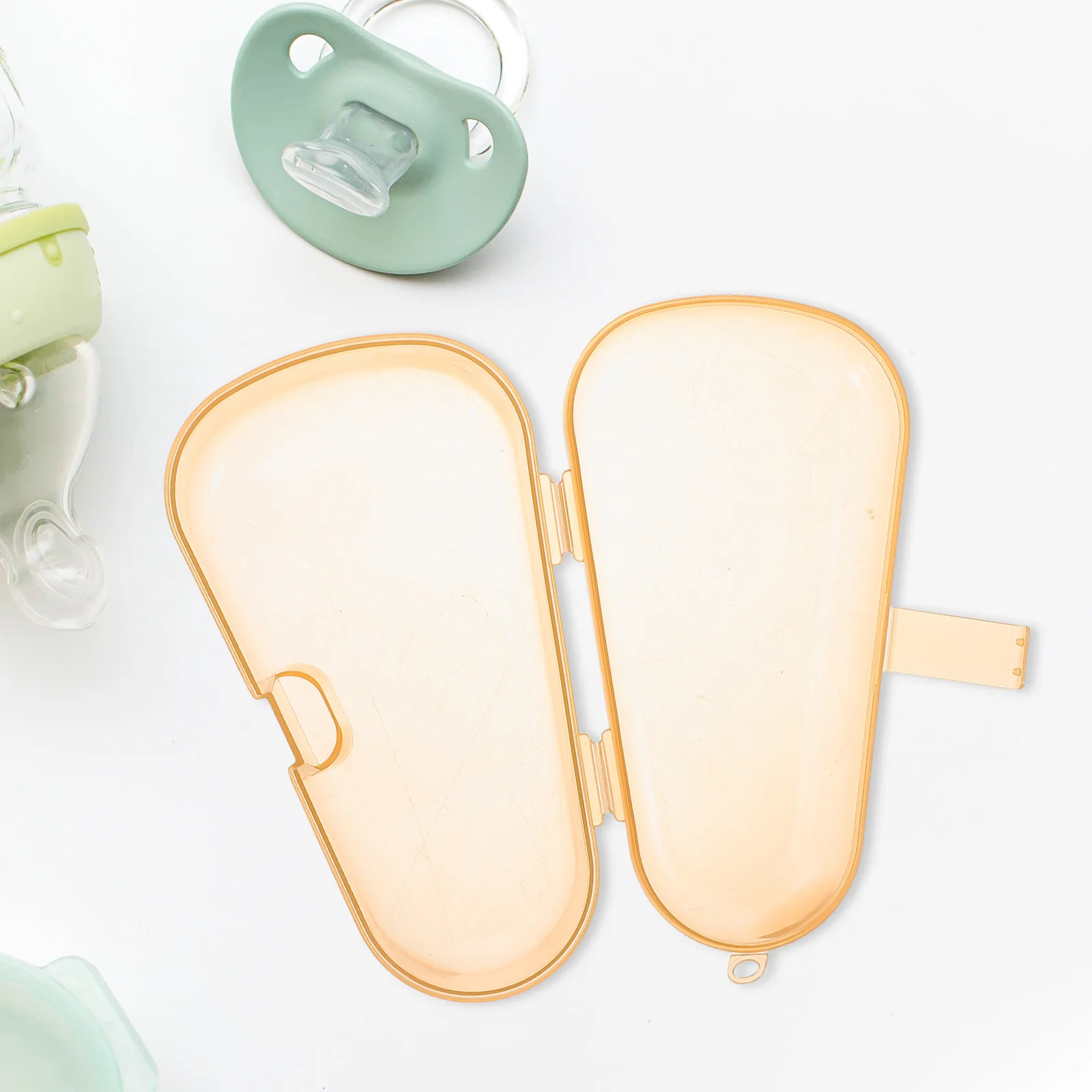 

10pcs Baby Pacifier Storage Box Clear Plastic Organizer Water Drop Shape Cute Design For Travel Home Transparent Holder Case