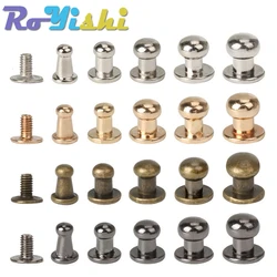 10 Sets 4/5/6/7/8/9/10MM Round Knob Rivets Metal Monk Head Screws Studs Alloy Nail Buckle Tack Cloth Button Bag Leather Crafts