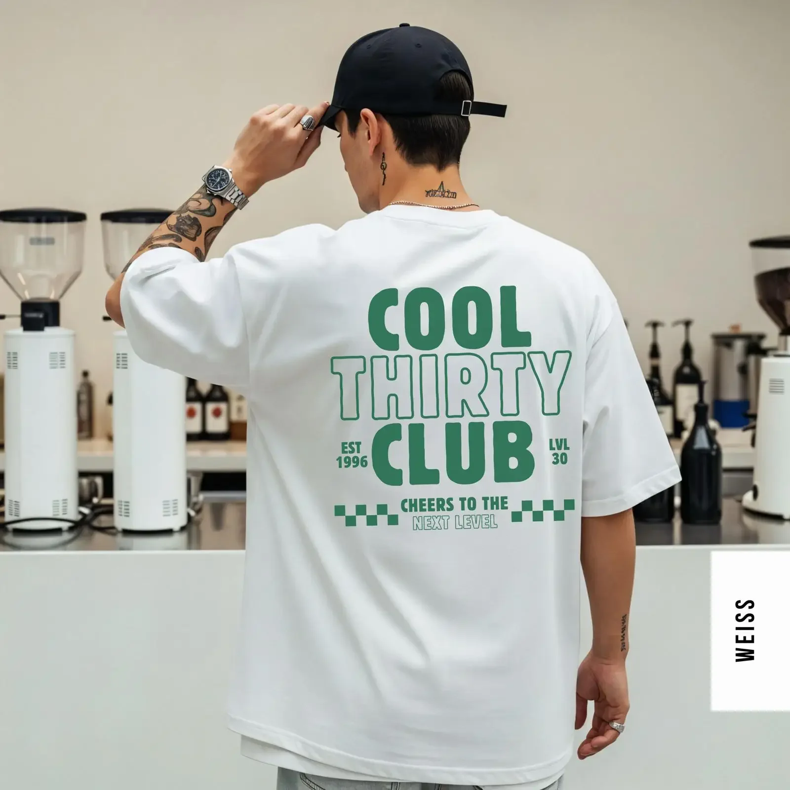 Cool Thirty Club T Shirt 30th Birthday Est 1996 Cheers To The Next Level Y2K Vintage Style vintage Washed Casual Unisex