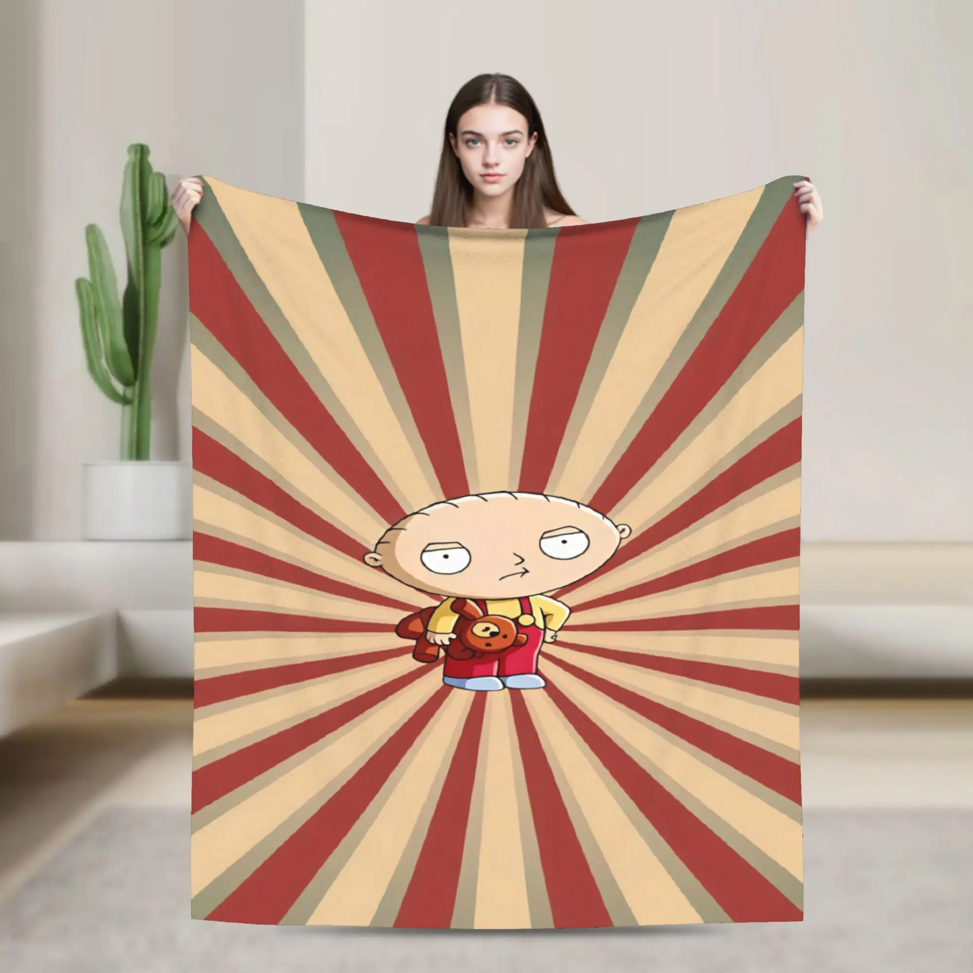 Peters Griffins Familys Guys Flannel Blanket  Warm Throw Blanket for Home Decor Picnic Novelty Bedspread Sofa Bed Cover