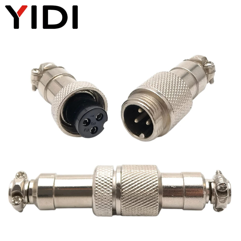 5/10Set Aviation Jack GX12 2 3 4 5 6 Pin Reverse Doking Male Female Circular Electrical Cable Connector Plug Socket Terminal