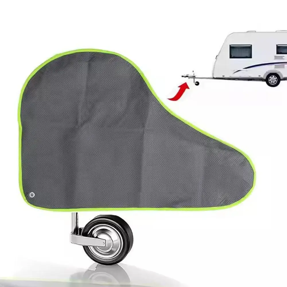 Universal Caravans TrailerลากจูงHitch Coverกันน้ํากันฝุ่นCamperCouplingล็อคลิ้นBreathable Protector