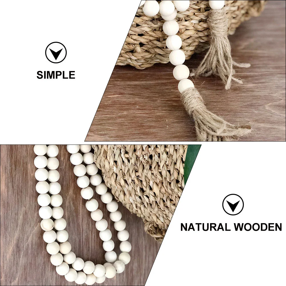 ลูกปัดพู่ Garland Para Tassels Farmhouse Rustic Home Decor สวดมนต์แขวนผนังไม้