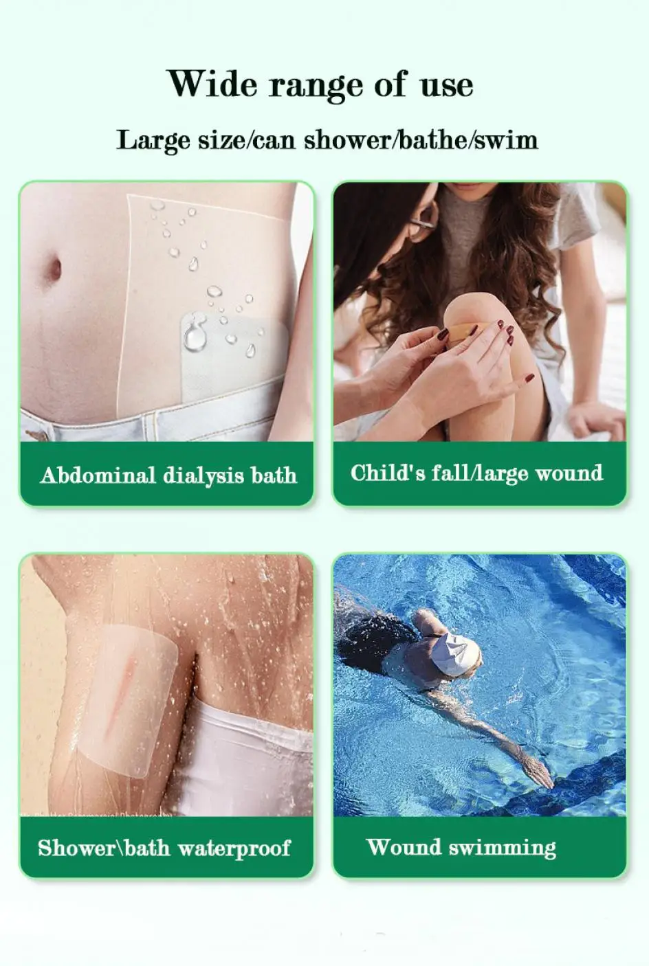50/100 Stück Katheter-Fixierungsband, Verband, Pu-Folie, Wunde, wasserdicht und bakterielle Isolierung, Schwimmen, privater wasserdichter Patch – Detail 2