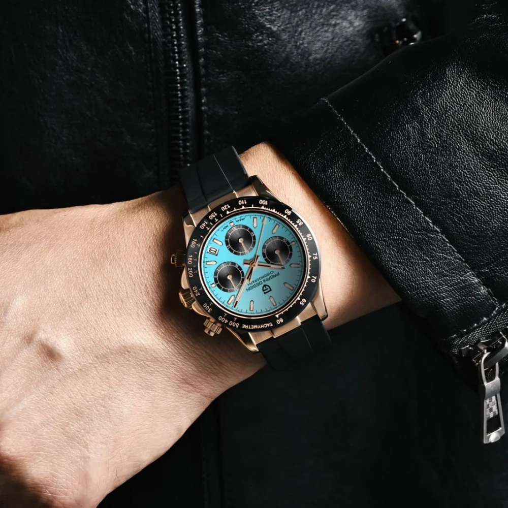 Original New PAGANI DESIGN PD-1664 / PD-1644 Japan VK63 Movt Quartz Wristwatches Sapphire Waterproof Chronograph Reloj Hombre