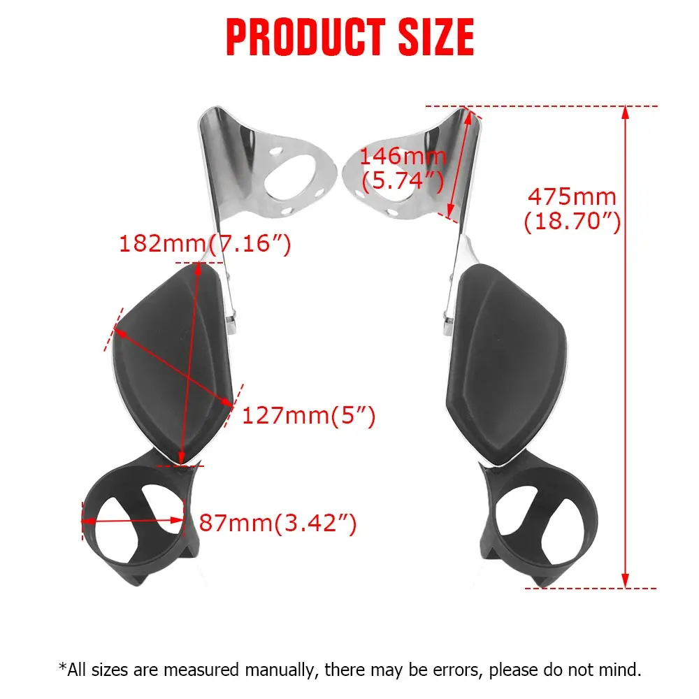 For Harley Touring Electra Road Ultra  Tri Glides 2014-Up Motorcycle Passenger Armrests W/ Drink Holder Accessories