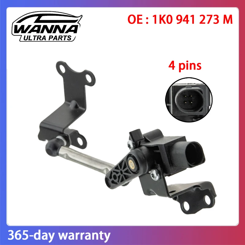 

OE 1K0941273M 1T0907503B Headlight Level Sensor for VW Golf 6 Passat CC Touran Tiguana Skoda Octavia AUDI A3 Q3 1K0 941 273 M