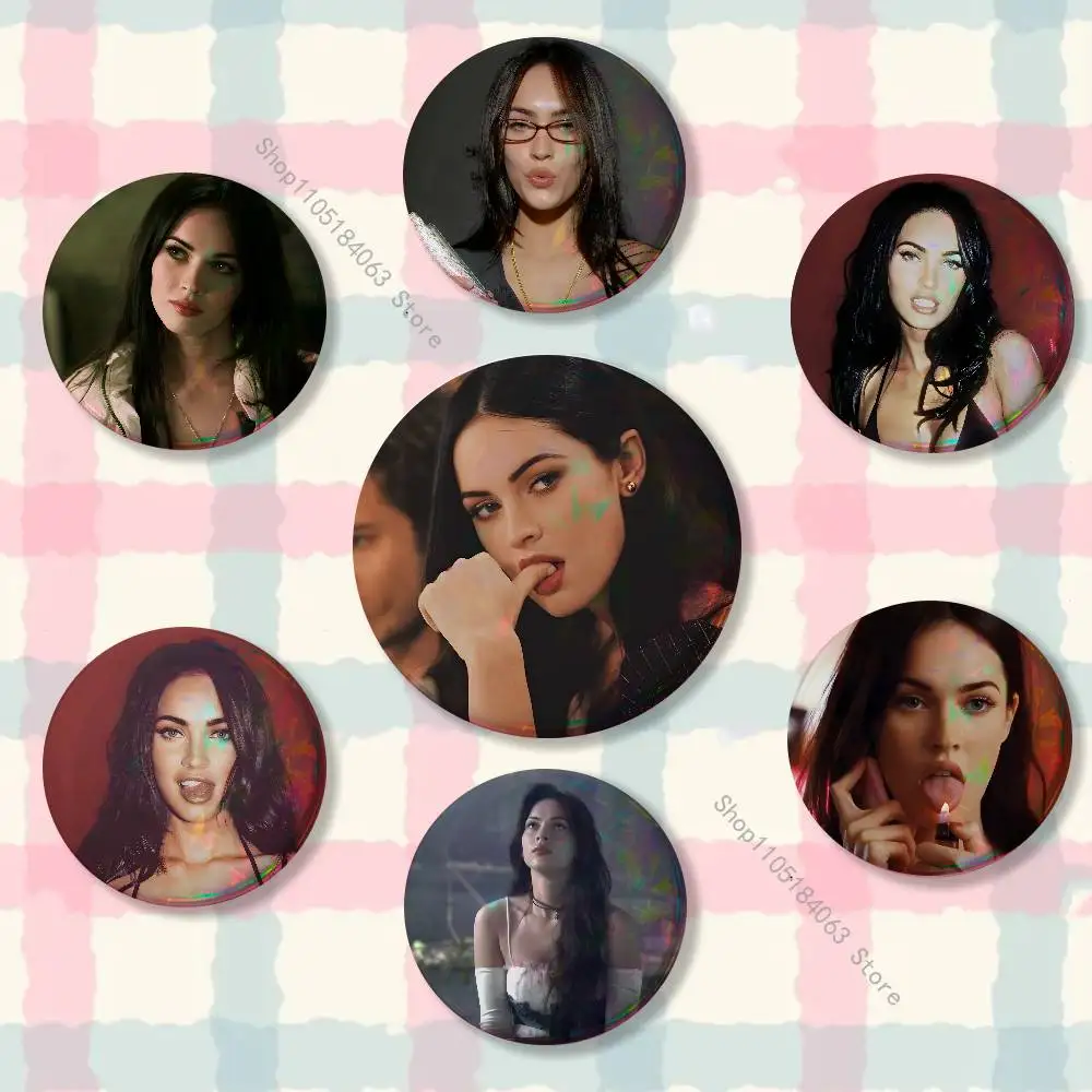 

Jennifers Body Megan Fox Badge on Backpack Clothes decoration Tinplate Round Brooch Funny Custom Gifts for Friend