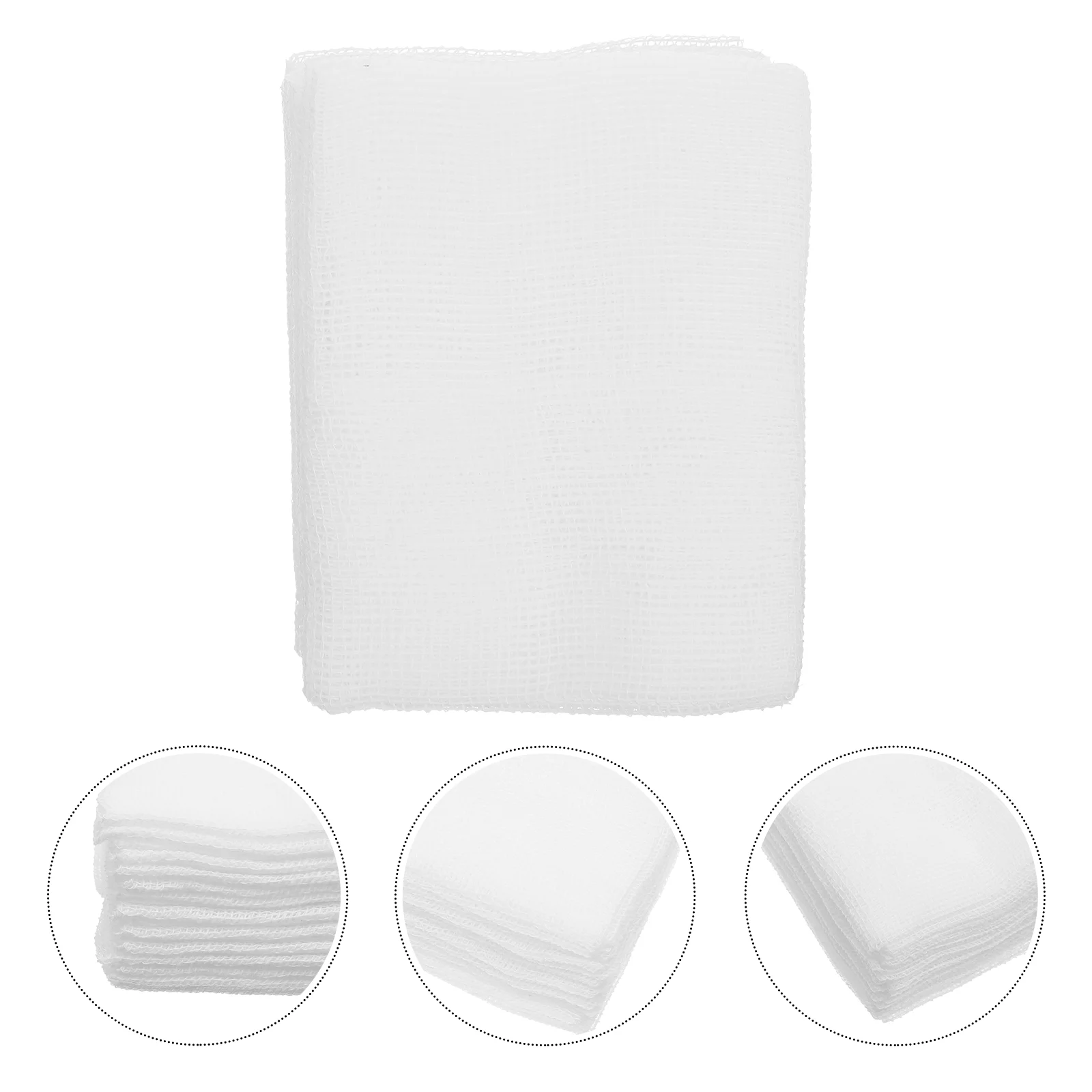 

50 Pcs Wound Gauze Pads Sponge Piece Tape Multi-function Outdoor Injury Supply Breathable Bandages