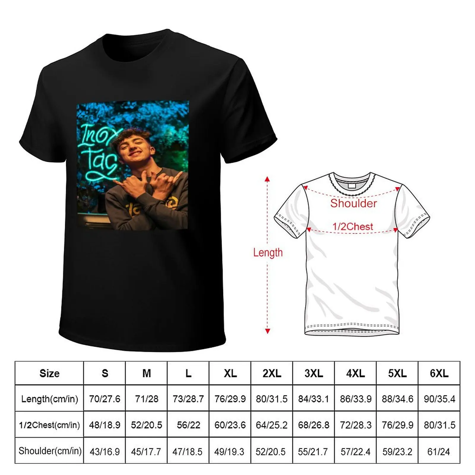 Inoxtag classique T-Shirt Casual Minimalist Short Sleeve Top