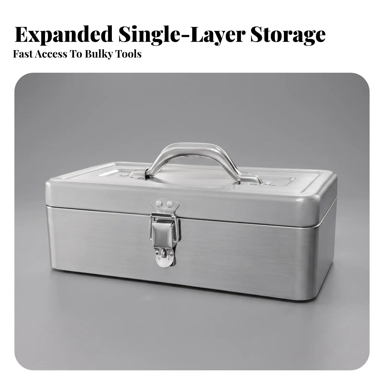 Stainless Steel Tool Box Sturdy Stainless Steel Tool Chest Lockable for Garage
