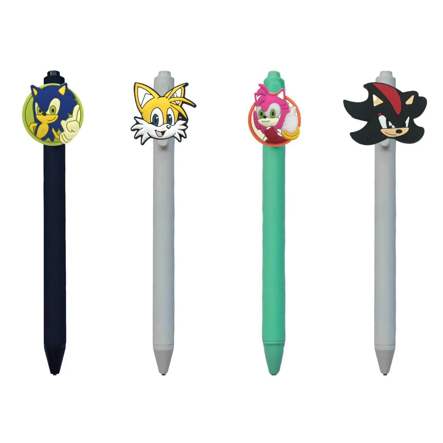 Sonic The Hedgehog Series Patch Gel Pen Anime Game Figure Children's Cute Stationery Multifunctional Press Pen for Students