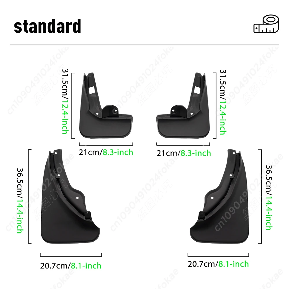 For Mercedes BENZ C Class W204  2007 2008 2009 2010 2011  Fender Mudflaps Splash Guards  Mudguards Mud Flaps car Accessories