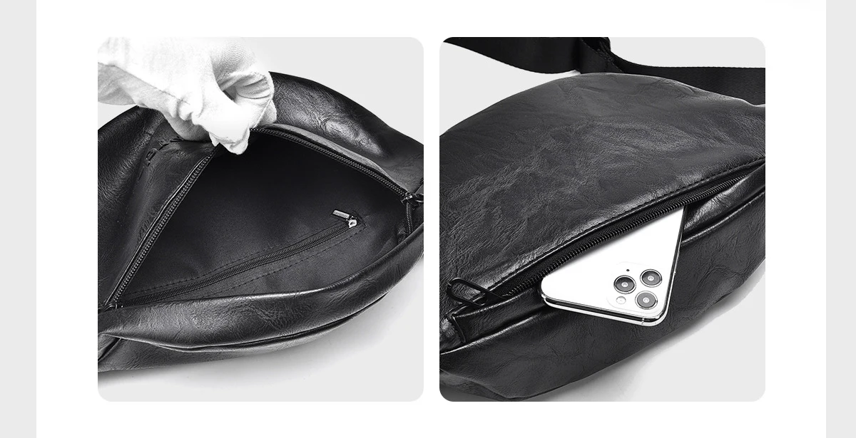 Vintage Leder Hüft tasche Gürtel tasche für Männer Frauen Hüft tasche mit verstellbarem Riemen für Outdoor-Training Reisen lässig – Detail 5