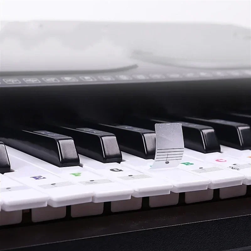1/2Pcs Transparent Piano Keyboard Stickers 49/54/61/88 Key Detachable Music Note Decal for Piano