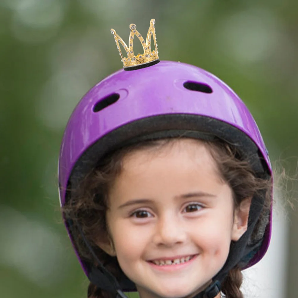 

2Pcs Crown Decoration Rhinestone Motorcycle Accessories Suitable for Adults Stylish Lightweight Sparkle