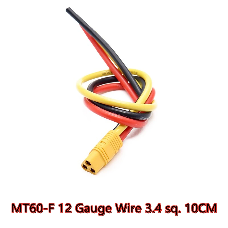 MT60-F/M Male/Female Plug Remote Control Airplane Model 3PIN Connector MT60 Male 10CM 20CM 30CM Connection Cable