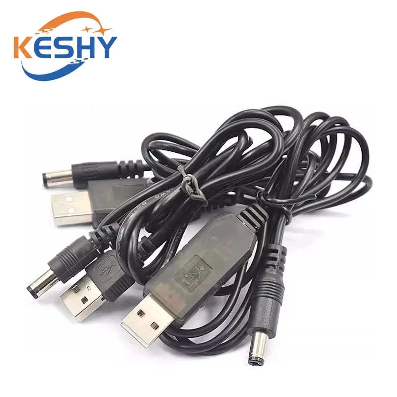 1-10PCS USB Power Boost Line DC 5V to DC 9V / 12V Step UP Module USB Converter Adapter Cable 2.1X5.5MM Plug