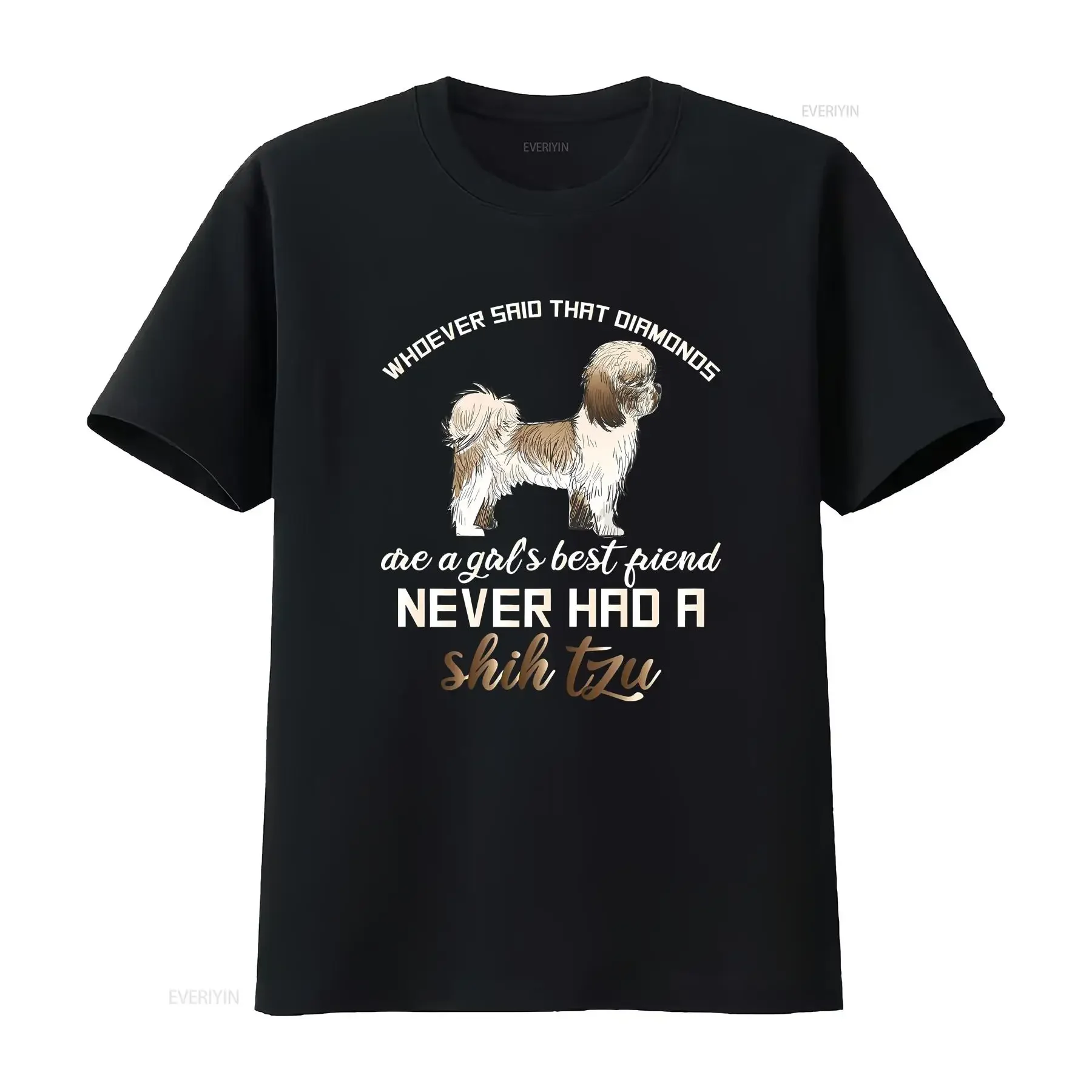 Camiseta con estampado gráfico versátil para mujer, estilo vintage lavado, streetwear, tallas S-4XL, con diseño de Mamá de Perro Shih Tzu y Shih Tzu como el mejor amigo de una chica.