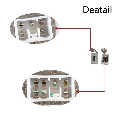 Imagen 2 del producto Botón de interruptor maestro de ventana eléctrica delantera, izquierdo/derecho, para Kia Besta 2,7, Pride KK12B-66-350, KK12B-66350, KK12B-66-370