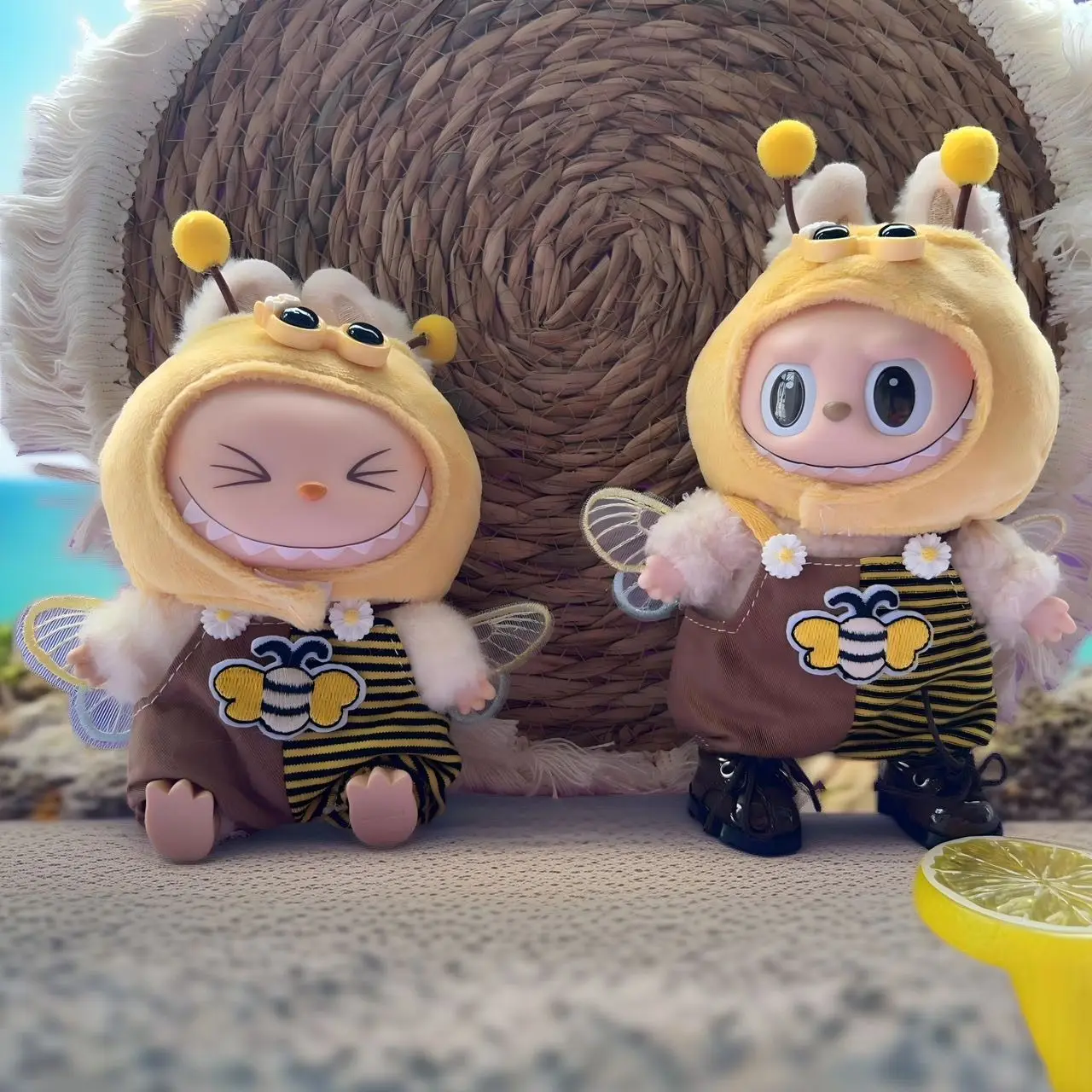 

Suspender Little Bee Doll Clothes 17cm Labubu Doll Clothes Set Labubu Outfit Clothing Accessories for 1st-3rd