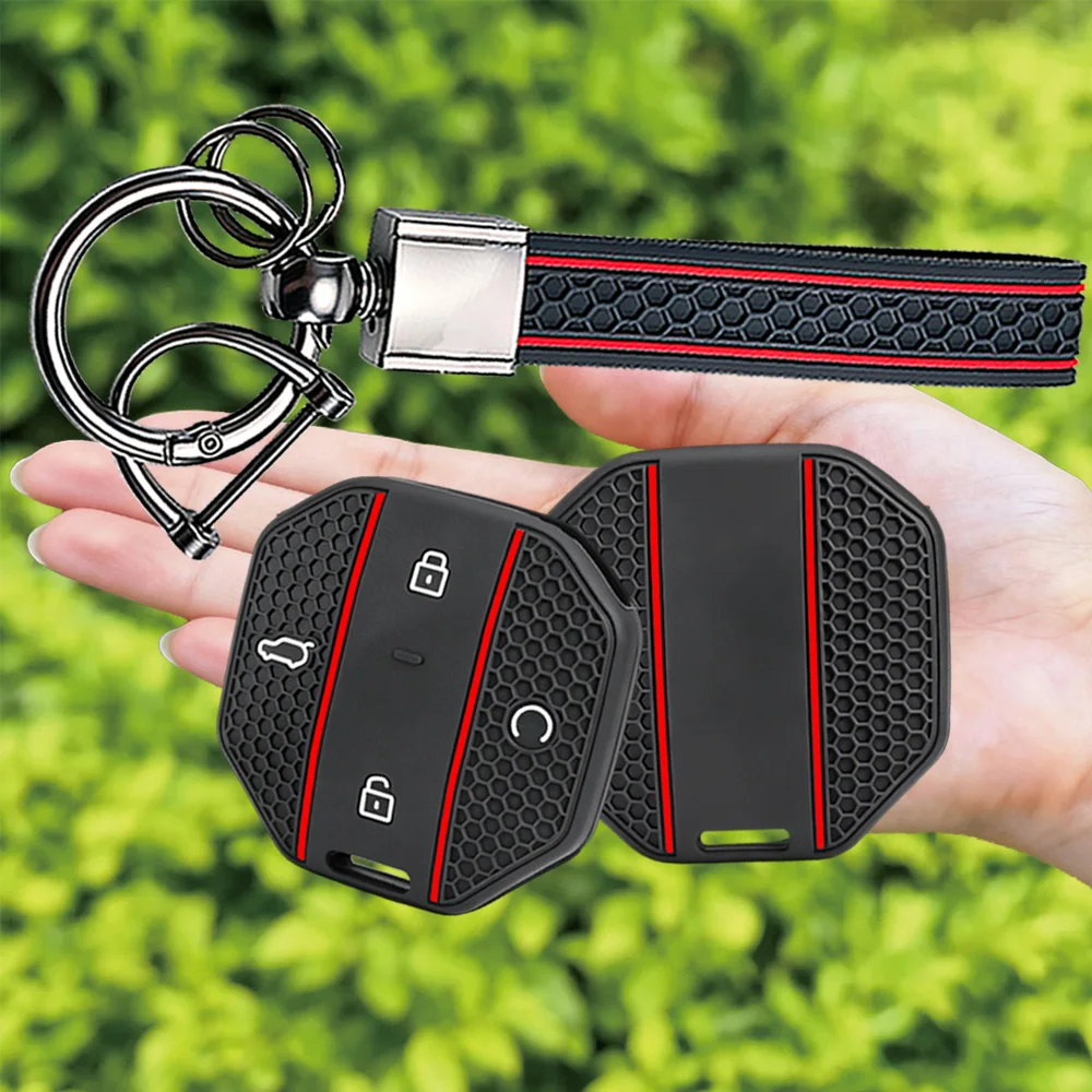 Keychain New Silicone Car Key Cover for Jetour Traveller T1 T2 2025+ 2026 Freedom Freer Remote Case Shell Holder Fob Accessories