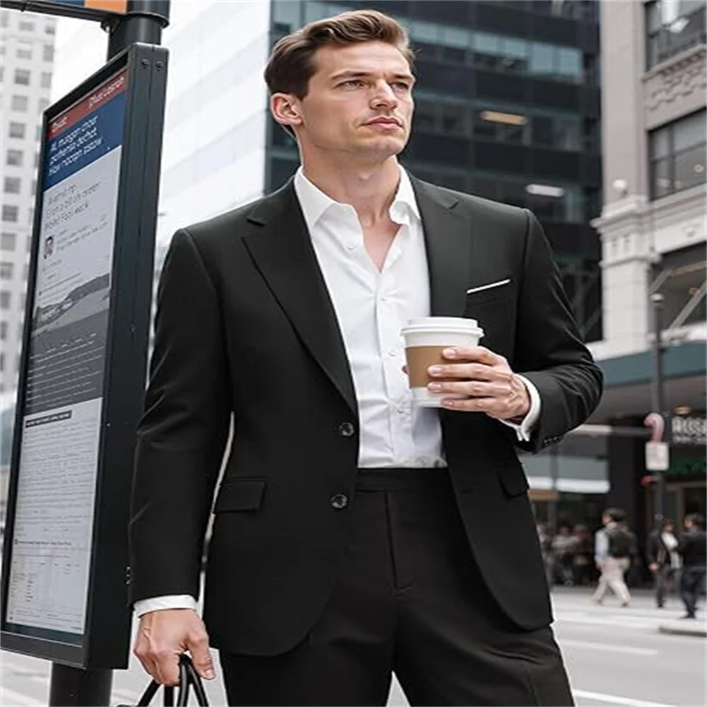 

Мужские льняные костюмы из двух предметов, приталенный крой, повседневное летнее пляжное свадебное платье, легкий пиджак для выпускного вечера, куртка и брюки