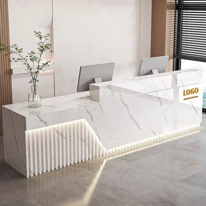 

Premium Luxury Reception Desks Design Unique Nordic Salon Reception Desks Beauty Beauty Recepción Negocio Commercial Furniture