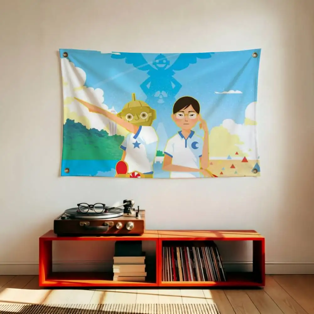 Classic Anime P-Ping Pong Flags for Bedrooms Home Decor Items Outdoor Decors Garage Decoration Flaga
