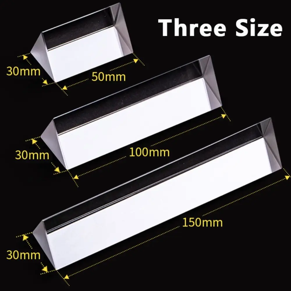Crystal Physical Optics Prism Seven Colors Optical Glass Rainbow Triangular Prism Prism Design Seven Color Triprism Students