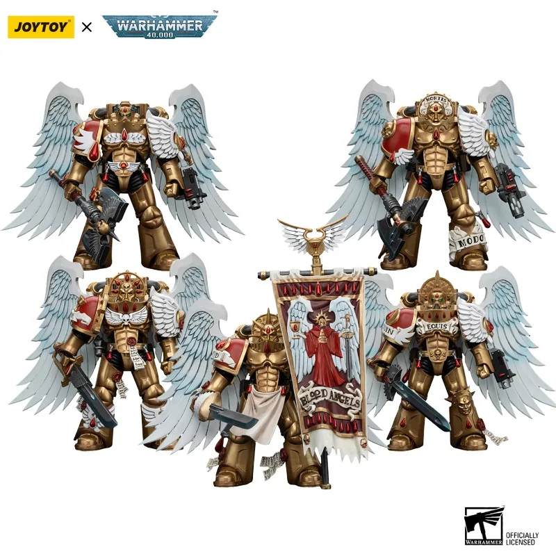 [Pre-Order] Genuine JOYTOY 1/18 Warhammer 40K Action Figure 5pcs/Set Blood Angels Sanguinary Guard Anime Figures Model Toy Gifts