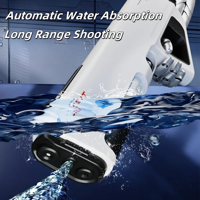 Pistolet à eau électrique, jouet à gicler alimenté par batterie avec réservoir, Absorption d'eau automatique, jeu de combat de plage en plein air d'été, jouet cadeau