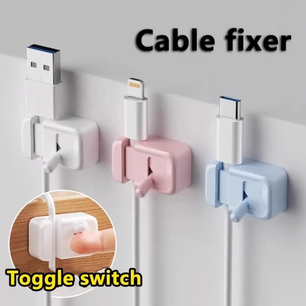 No-Drill Mounting Desk Cable Organizer Bundling Clips Securing Cable Management Clip Simple Headphone Cable Storage Home Storage