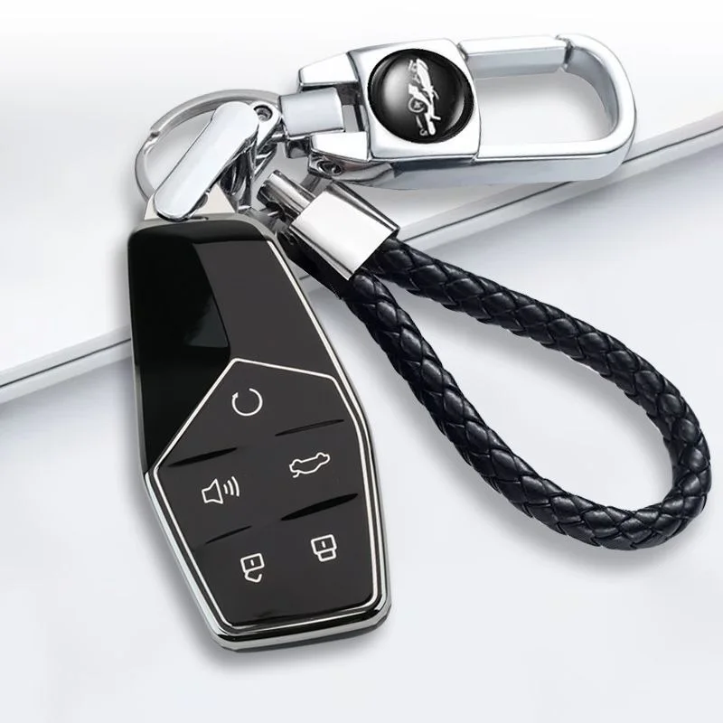 Car Key Case Fob for MG One 2022 2023 2024 Remote Protection Cover Bag Shell Keychain Housing Ring Holder Interior Accessories