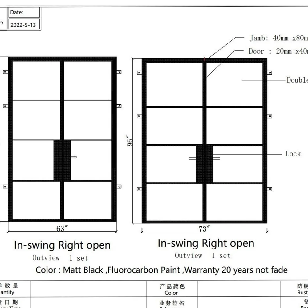 Metal French Steel Doors Windows Design China Factory Suppliers