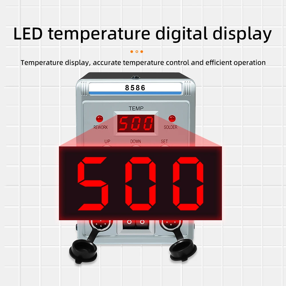 700 Watts Electric Hot Air Heat Gun for Desoldering 50 Watts Electronic Soldering Iron for Soldering 2-in-1 Reworking Station