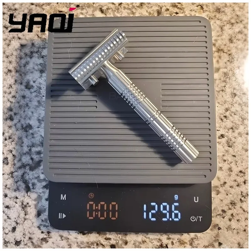 YAQI Bohemia Men's Safety Razor Wet Shave Tools 316 Stainless Steel Adjustable Baseplate Raw Color Version Men Shaving Products