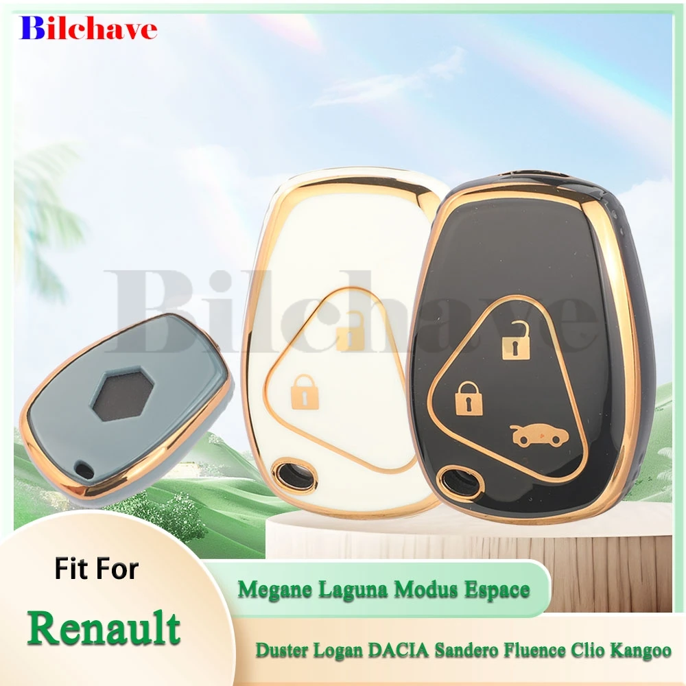 Jingyuqin For Renault Megane Laguna Modus Espace Duster Logan DACIA Sandero Fluence Clio Kangoo TPU Remote Key Shell Case Fob