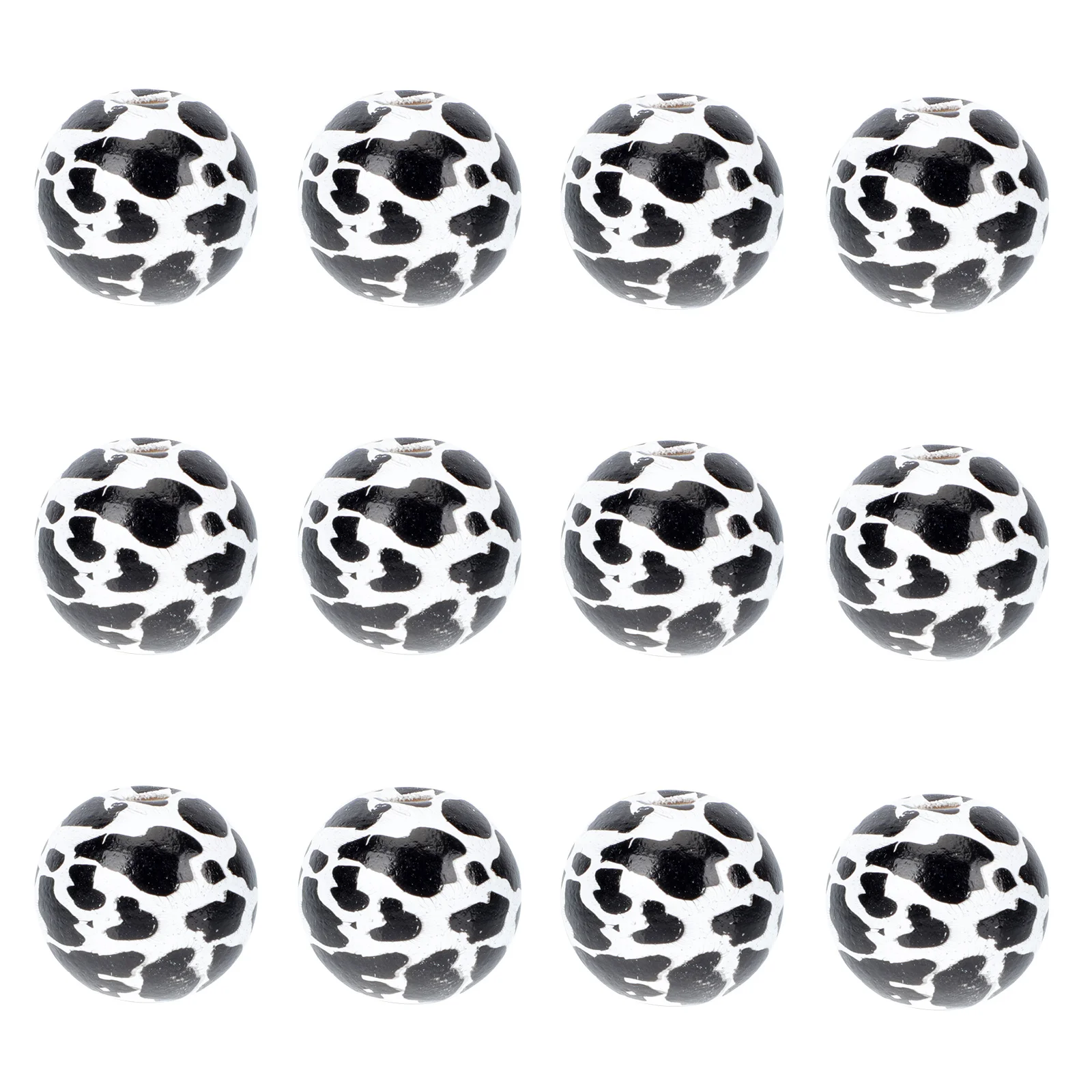 

100Pcs Wooden Beads Cow Pattern Smooth Polished DIY Jewelry Making Supplies Handmade Gift Bracelets Pendants Charms Crafts