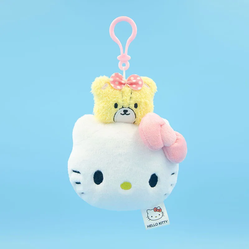 

Japanese Sanrio Cartoon Hello Kitty Plush Keychain Kawaii Kuromi Backpack Pendant Car Key Accessories Children's Birthday Gift