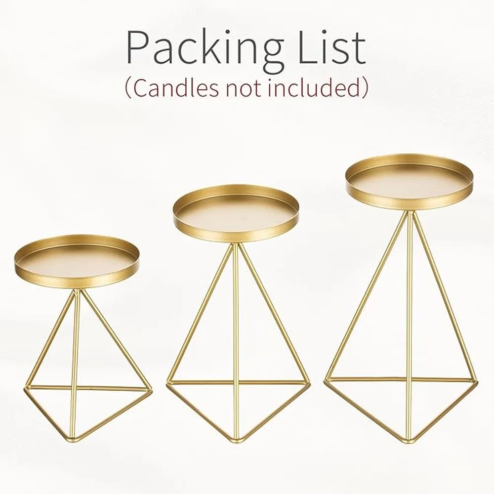 Glass Pillar Candle Holder Outdoor Candle Holder Brass Modern Boho