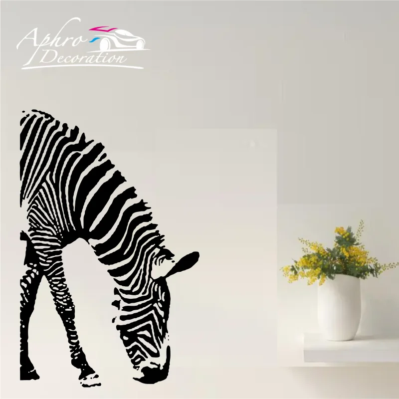 Zebra Muursticker Adesivo De Parede DIY Wall Stickers Abstract Art Black Decor Animal Stickers
