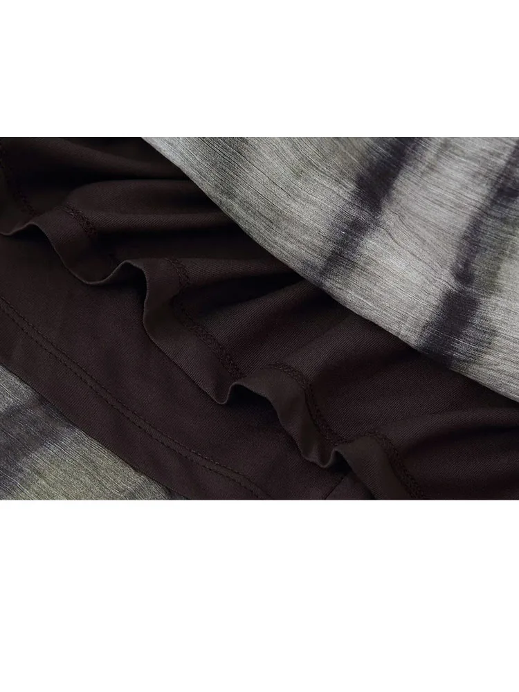 

HH Women's Fashion Fuzzy Printed Belt Midi Slim Long Skirt Female Elegant High Street Casual Pleated Belted Ankle-length Skirt