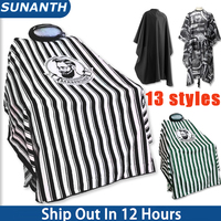 Retro Stripe Professional Salon Hair Cutting Cape Waterproof Hairdressing Salon Styling Cloth Cloak Comfortable Hairdressing Kit